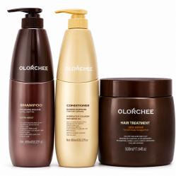Набір Olorchee Nourshing Moisture TRIO-4 шампунь, кондиціонер та маска для живлення та зволоження волосся 2х800+500 мл