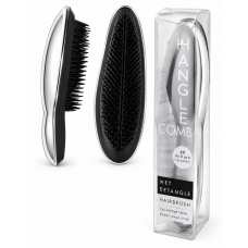 Гребінець для розплутування вологого та сухого волосся Tangle Teezer Wet Detangle 18 см, сріблясто-чорна