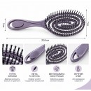 Щітка масажний гребінець для волосся Beauty Tools спіраль скелетна овальна продувна (чорна) Щітка масажний гребінець для волосся Beauty Tools спіраль скелетна овальна продувна (чорна)