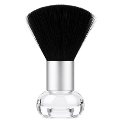 Щітка-змітка Beauty Tool волосся з шиї після стрижки для перукаря барбера з прозорим тримачем, 10х5 см