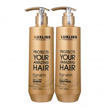 Набор Luxliss Keratin Smoothing Daily Care кератиновый шампунь и кондиционер для повседневного использования 2x500 мл